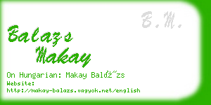 balazs makay business card